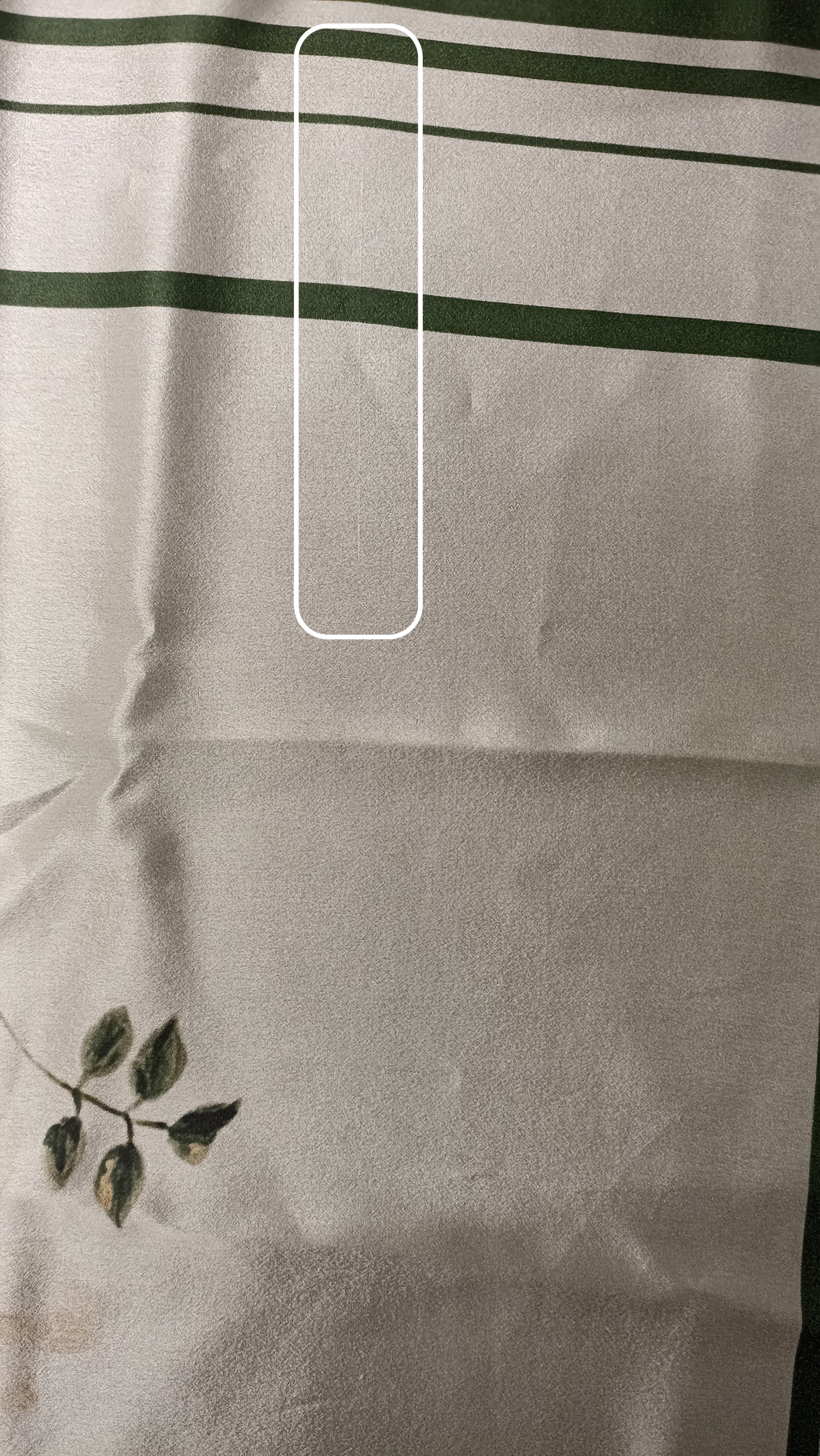 Small Beige Floral Print Natural Silk Scarf (with imperfection)