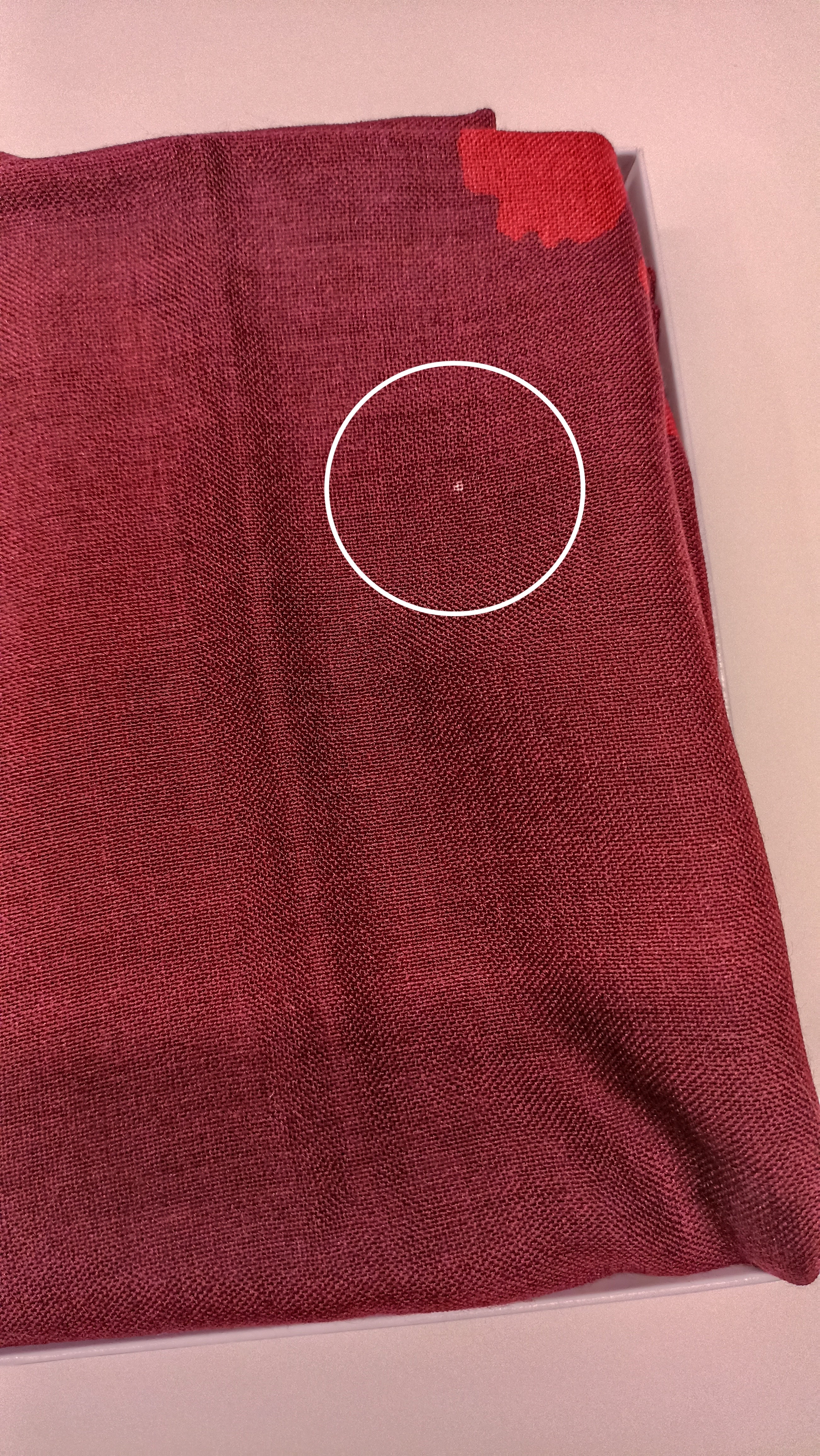 Burgundy Silk & Wool Scarf (with imperfection)
