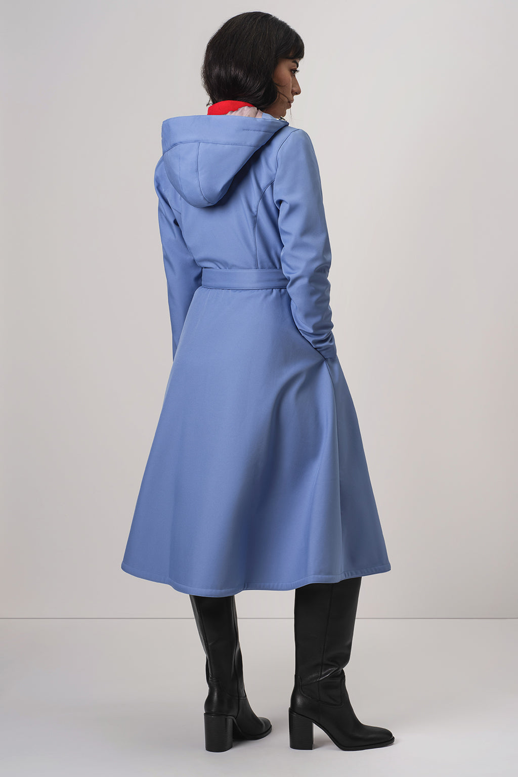 Double Breasted Trench Coat in Soft Blue | Blue Breeze