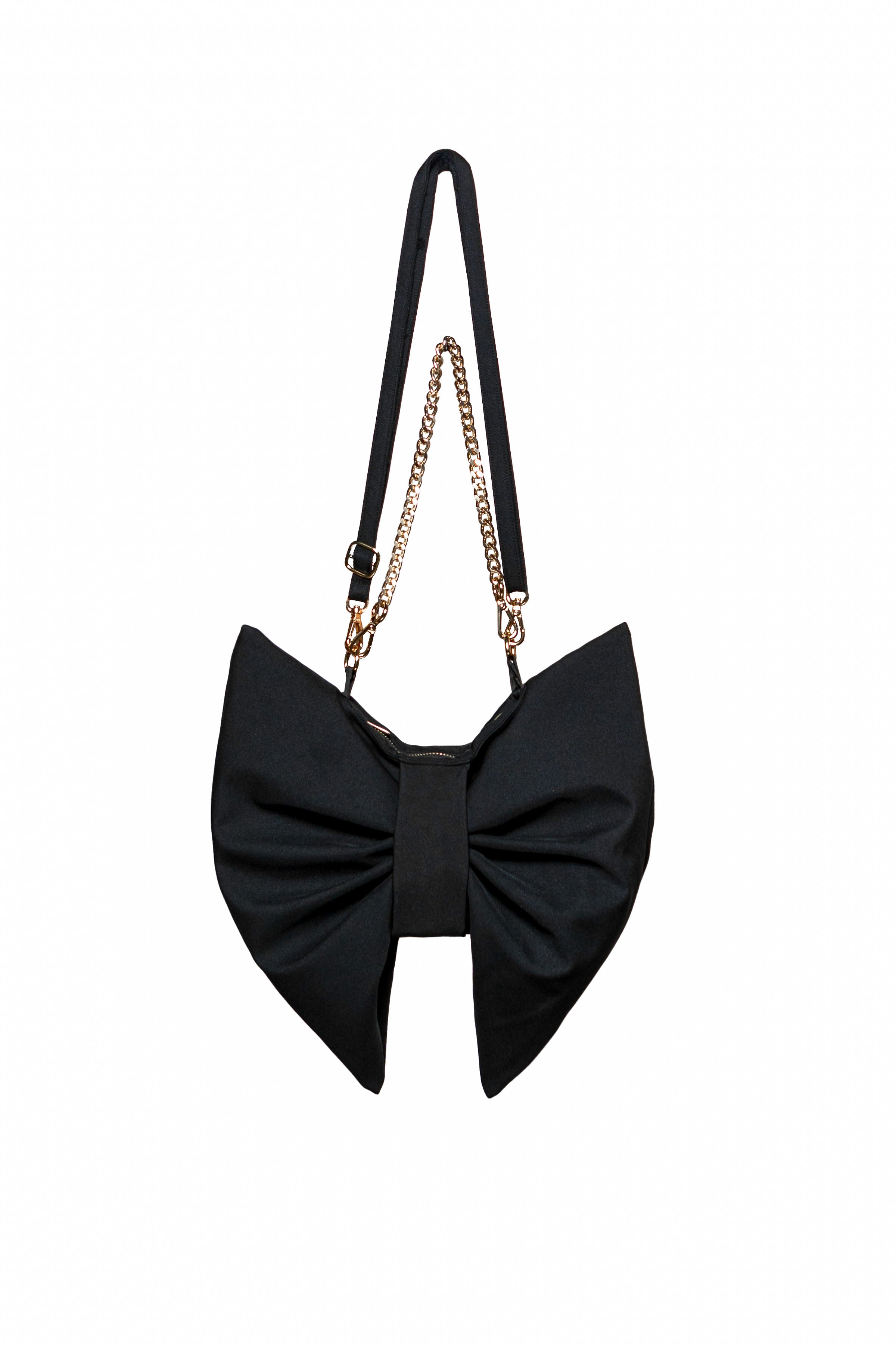 Bow Clutch Purse in Black