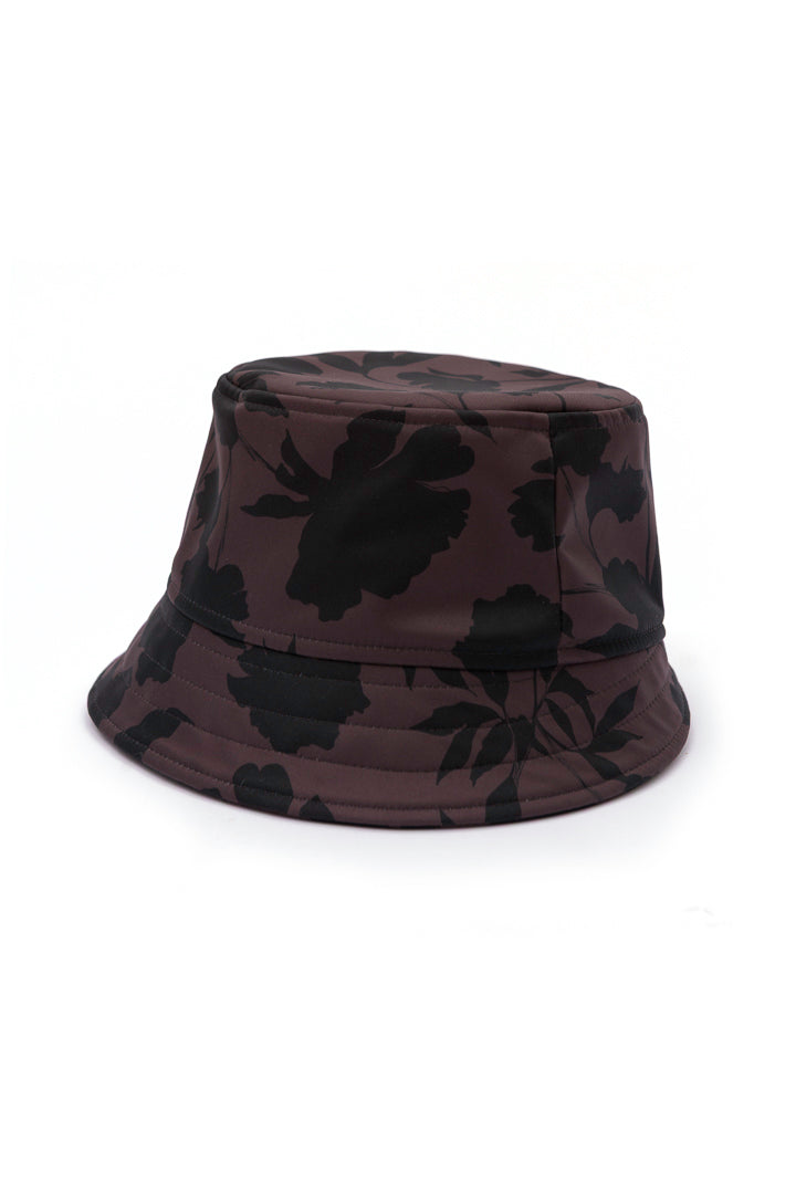 Elegant Brown Floral Bucket Hat