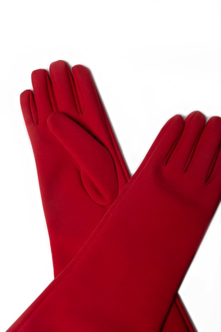 Long Red Softshell Gloves