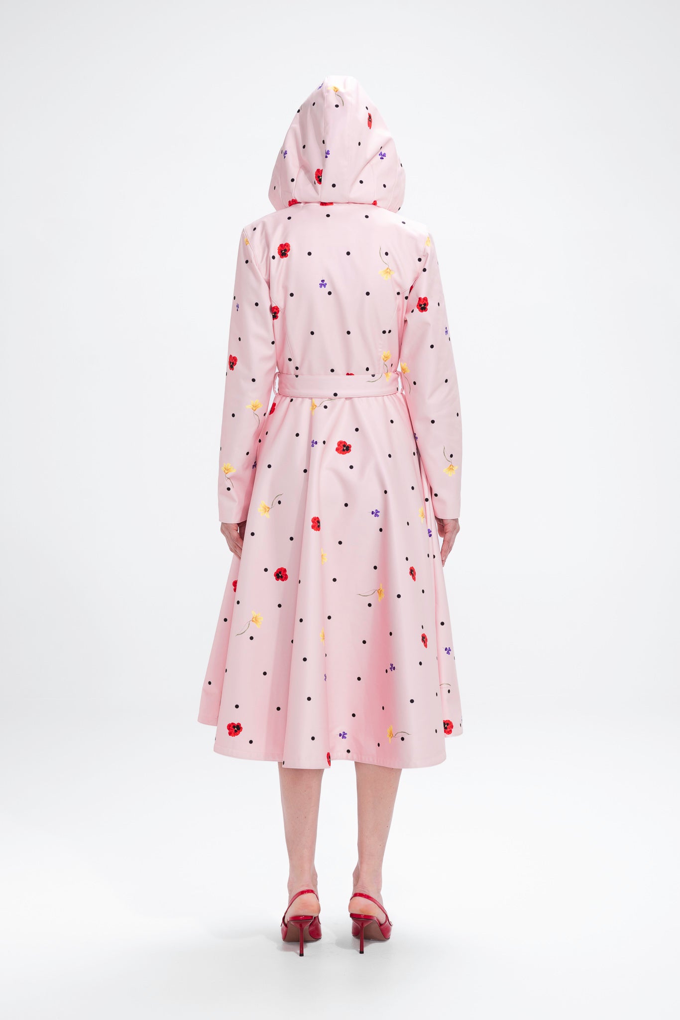 Fit and Flare Coat with A-Line Skirt in Soft Pink | Cotton Candy