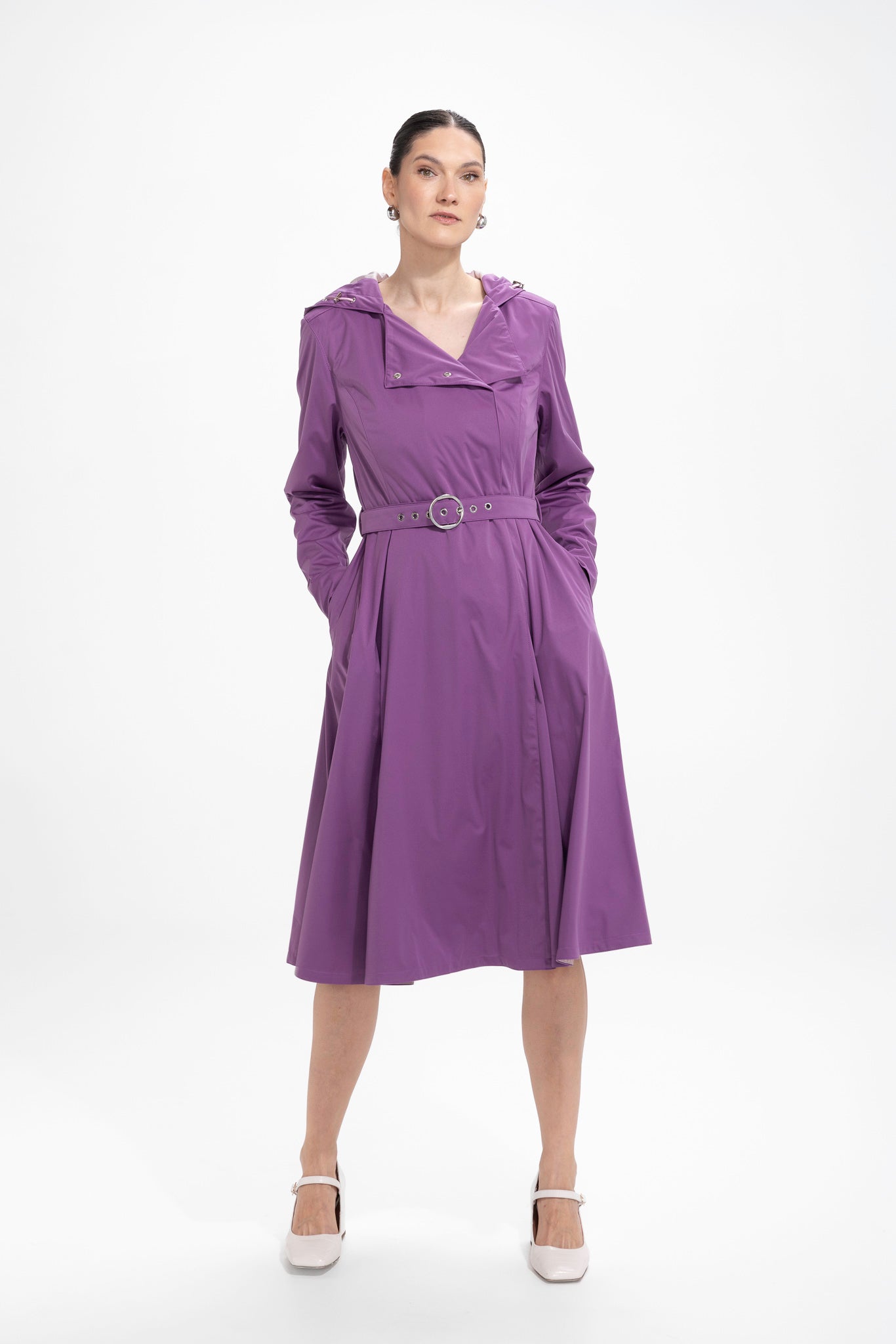 Double Breasted Trench Coat for Spring in Purple | Lavender Dusk