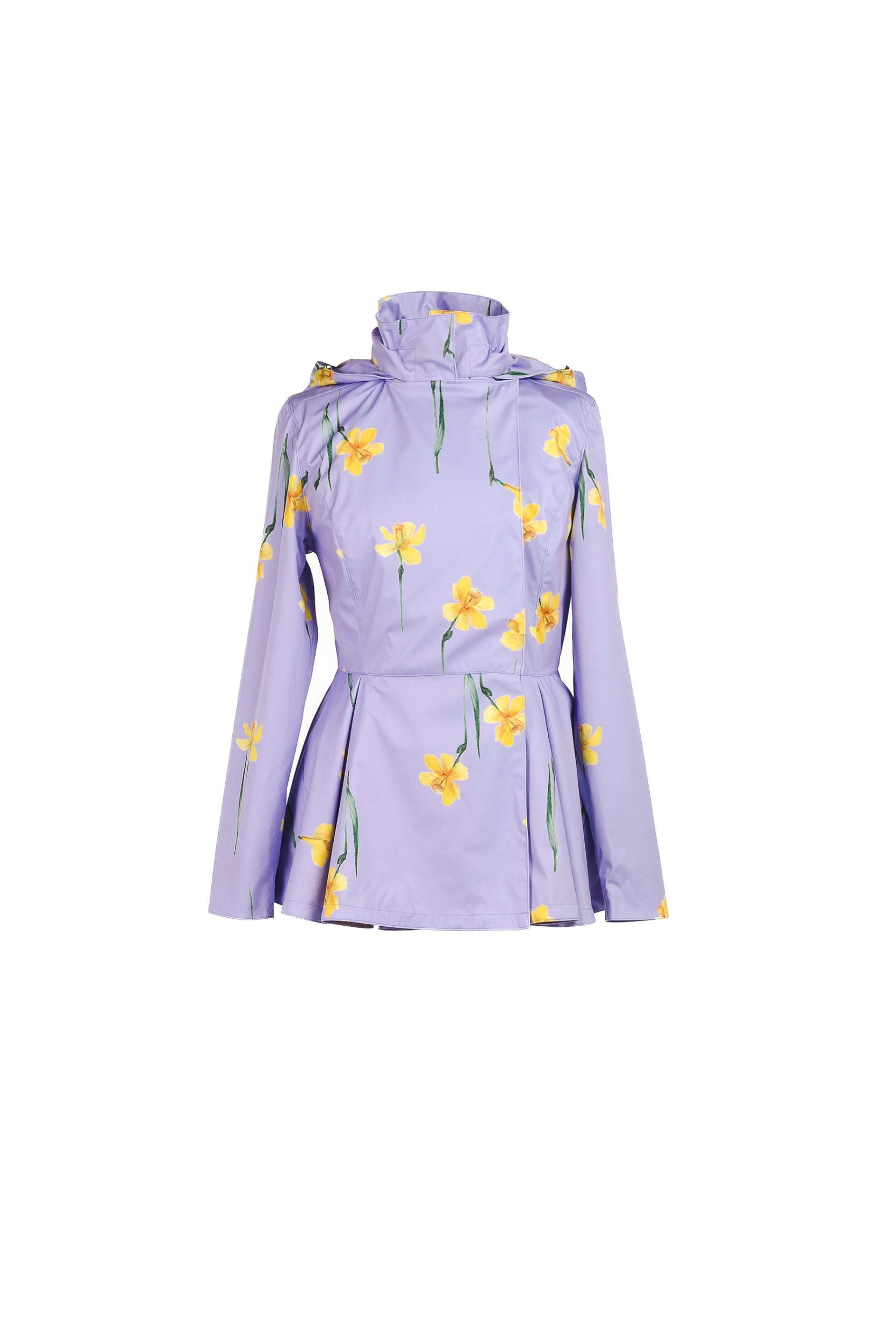 Lilac Joy light purple waterproof women's jacket isolated on light background