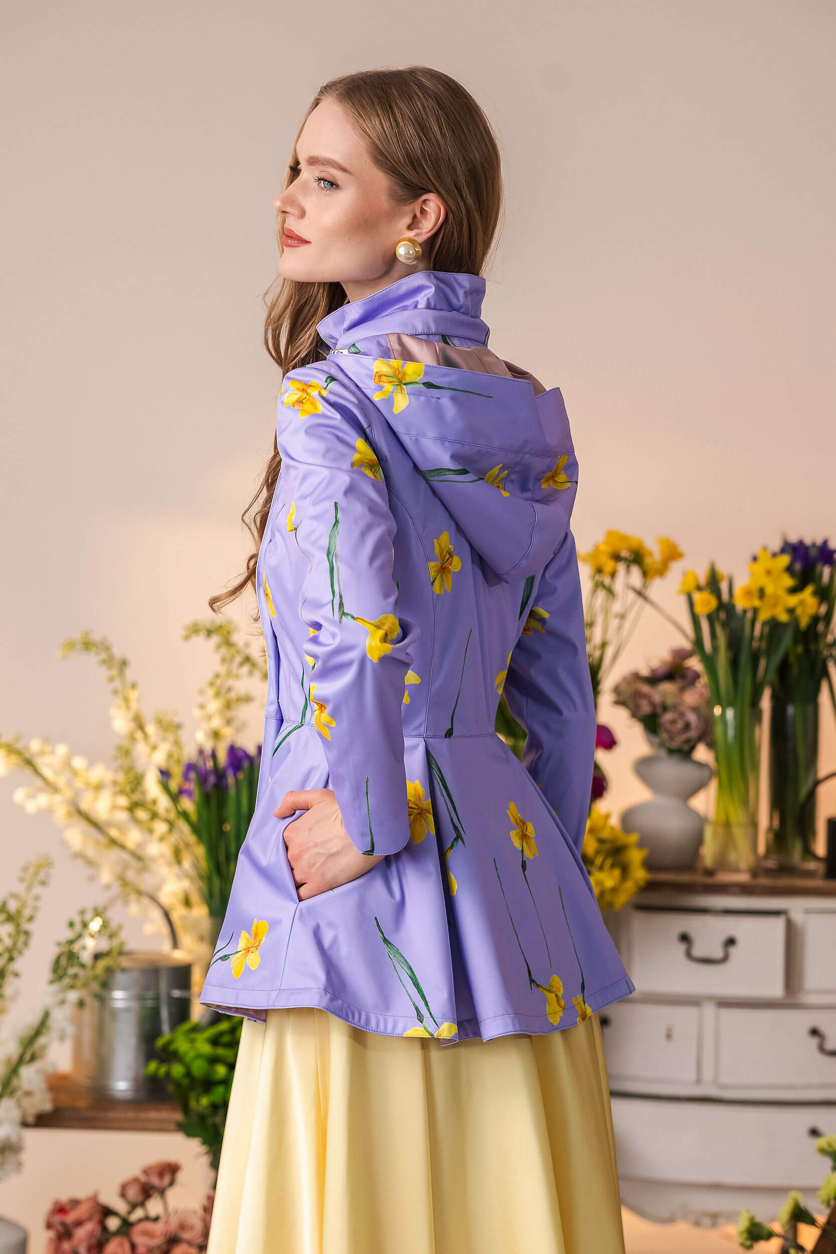 Lilac Joy short A-line lilac jacket for cool summer mornings