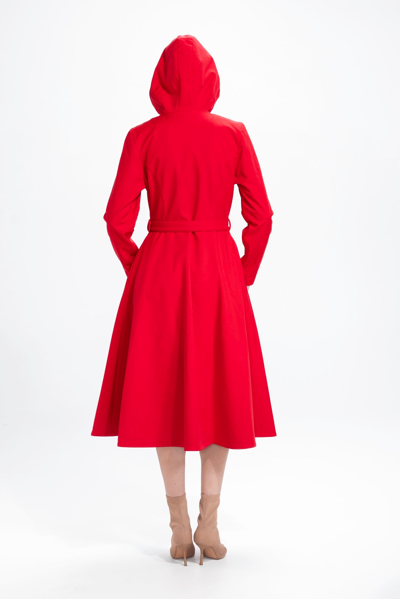 Double Breasted Trench Coat in Bright Red | Queen of Hearts