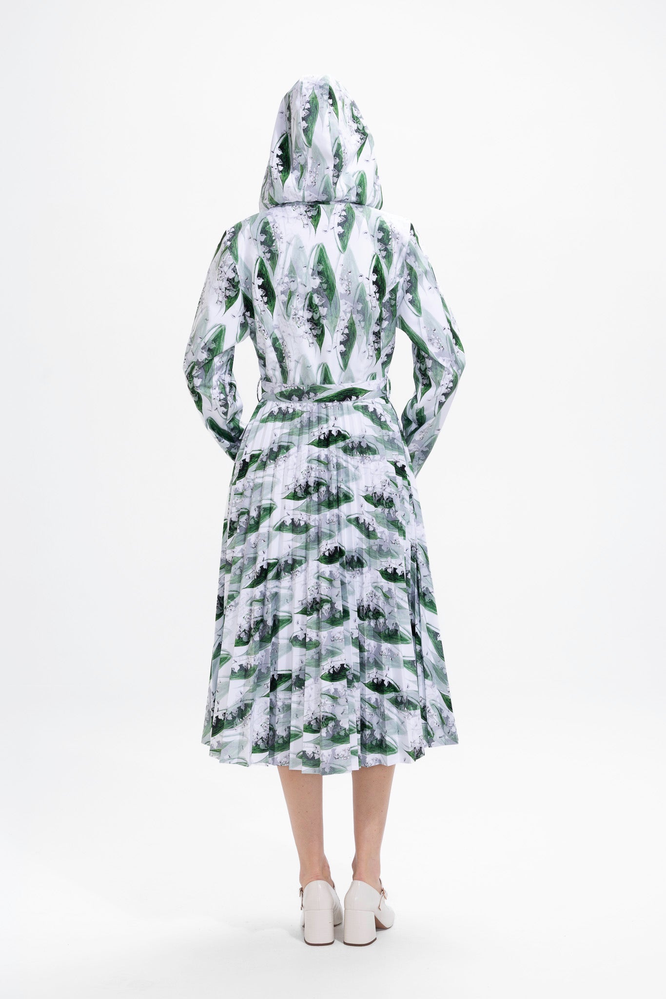 Fit and Flare Coat with A-Line Pleated Skirt for Spring | Whispers of May