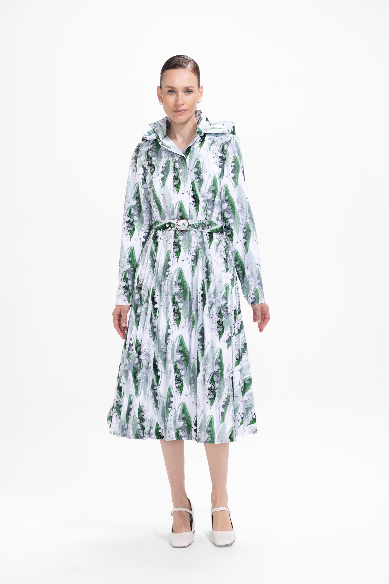 Fit and Flare Coat with A-Line Pleated Skirt for Spring | Whispers of May