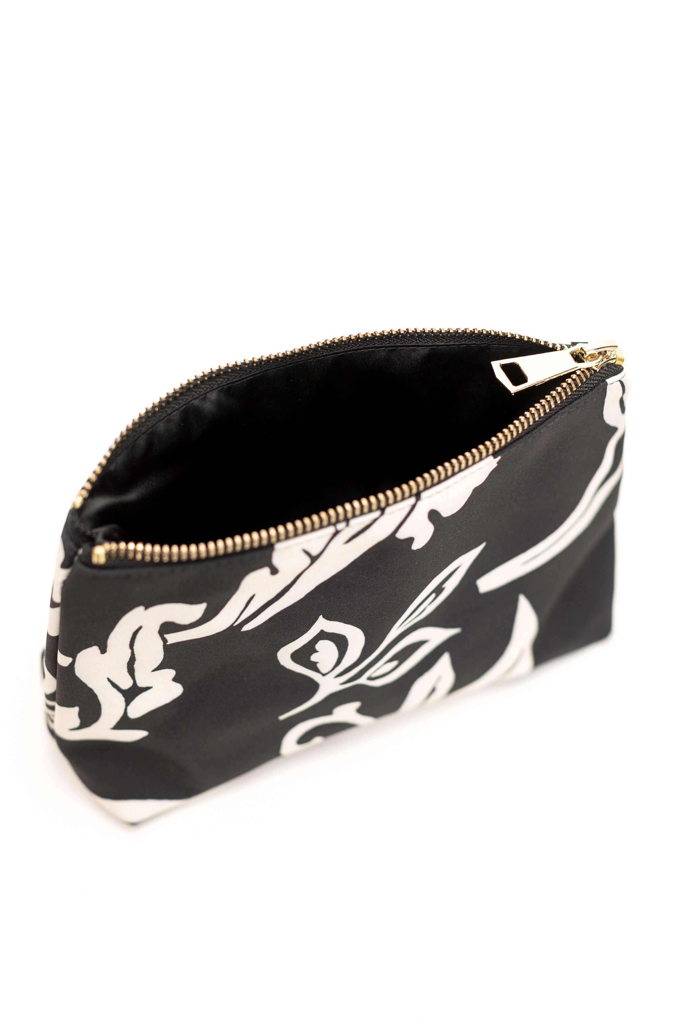 Black And White Makeup Bag | Blooming Night