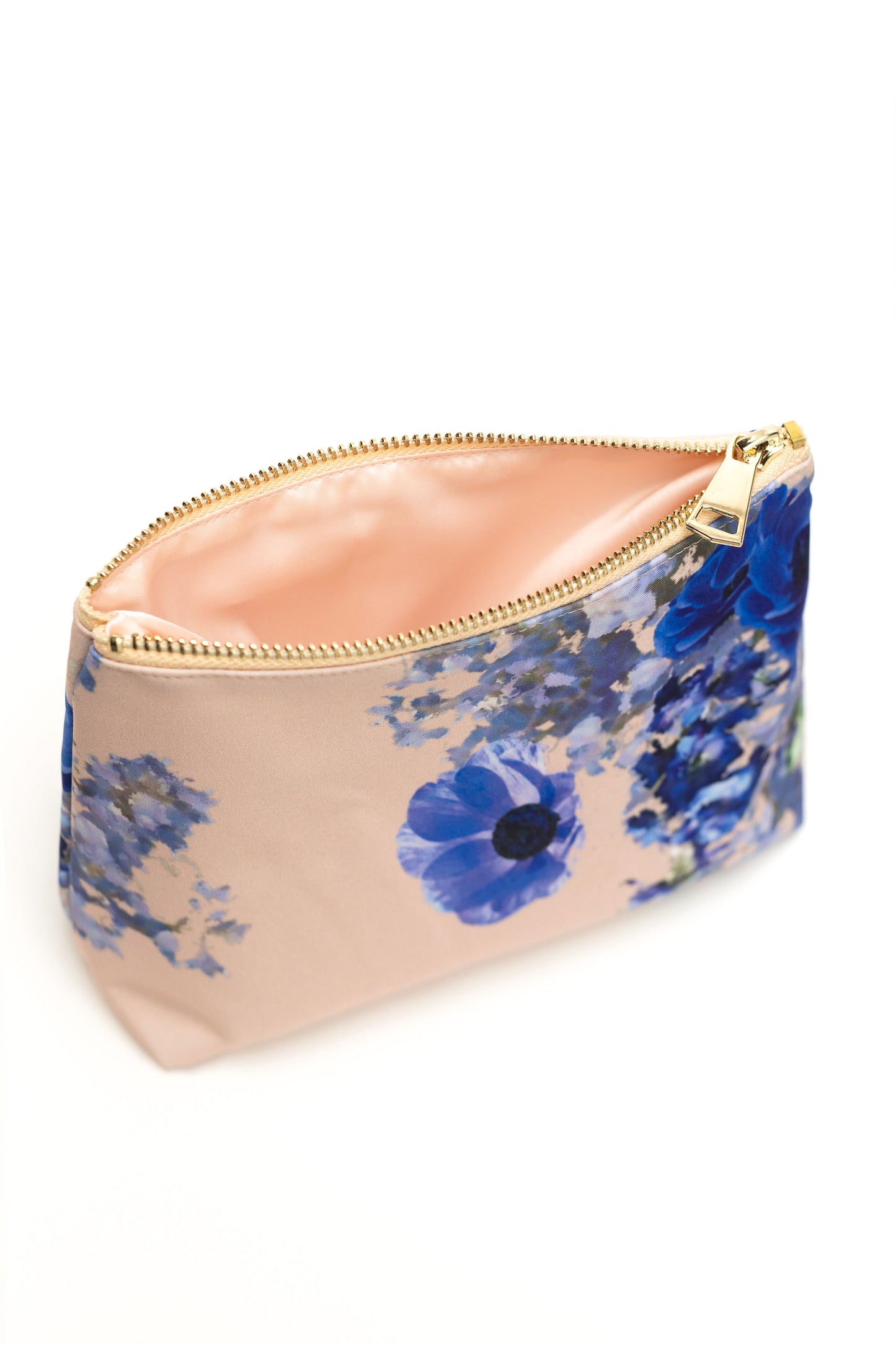 Beige and Blue Makeup Bag | Cornflower Blue