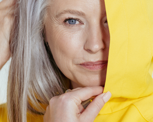 Bright yellow water-resistant coat