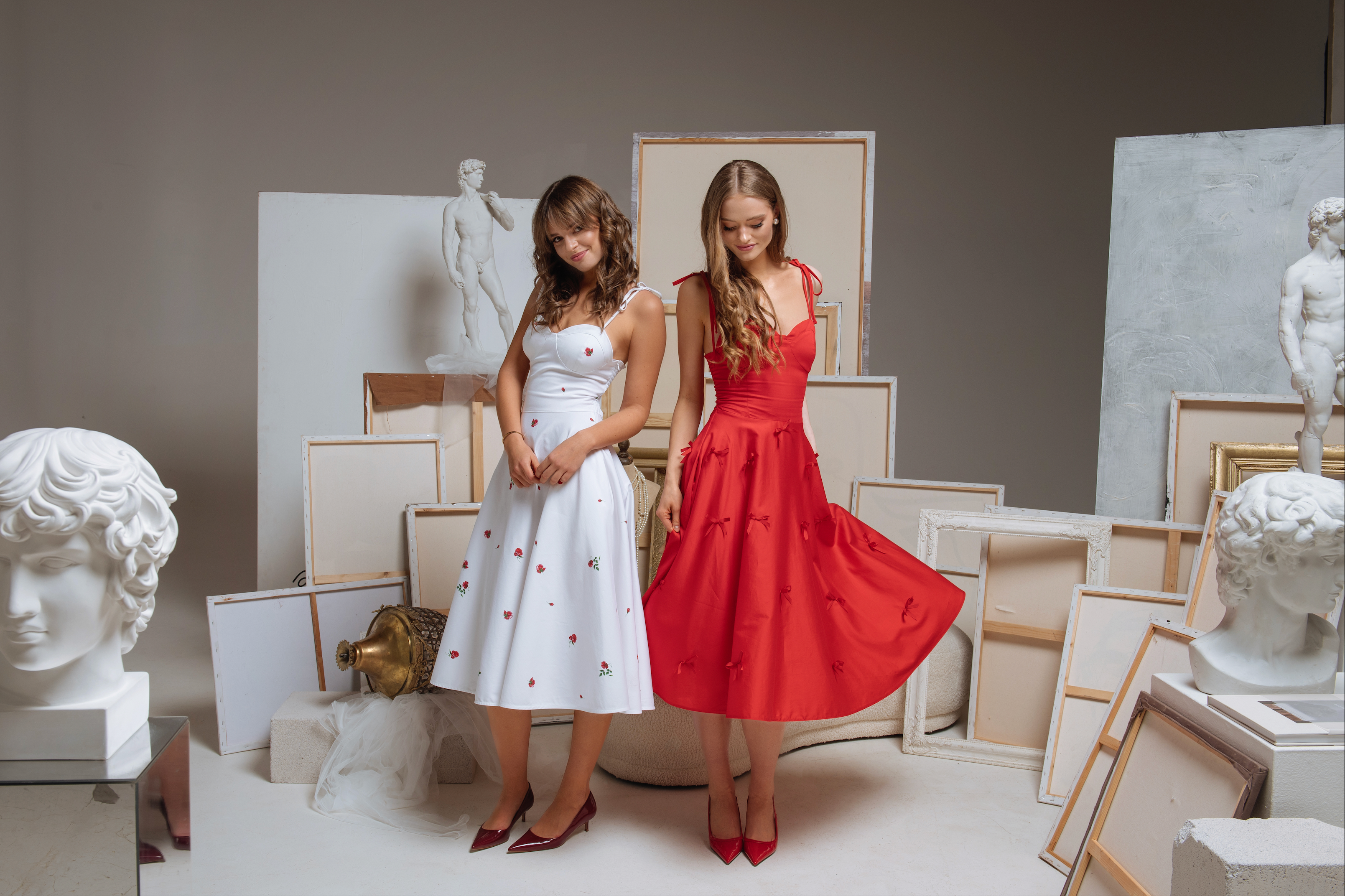 White and red dress by RainSisters