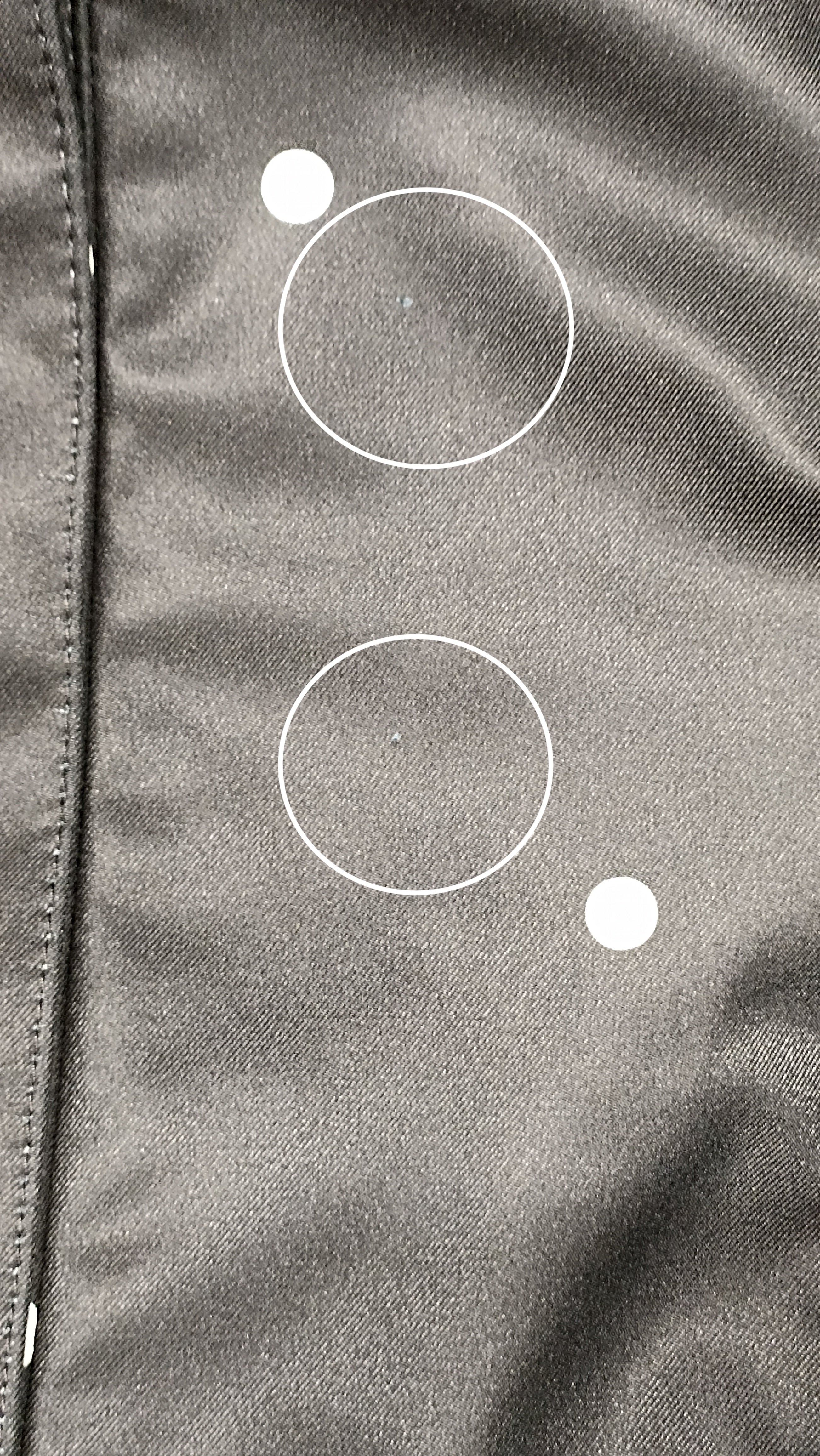 'Timeless Polka Dots' coat in size S tall (with imperfection)