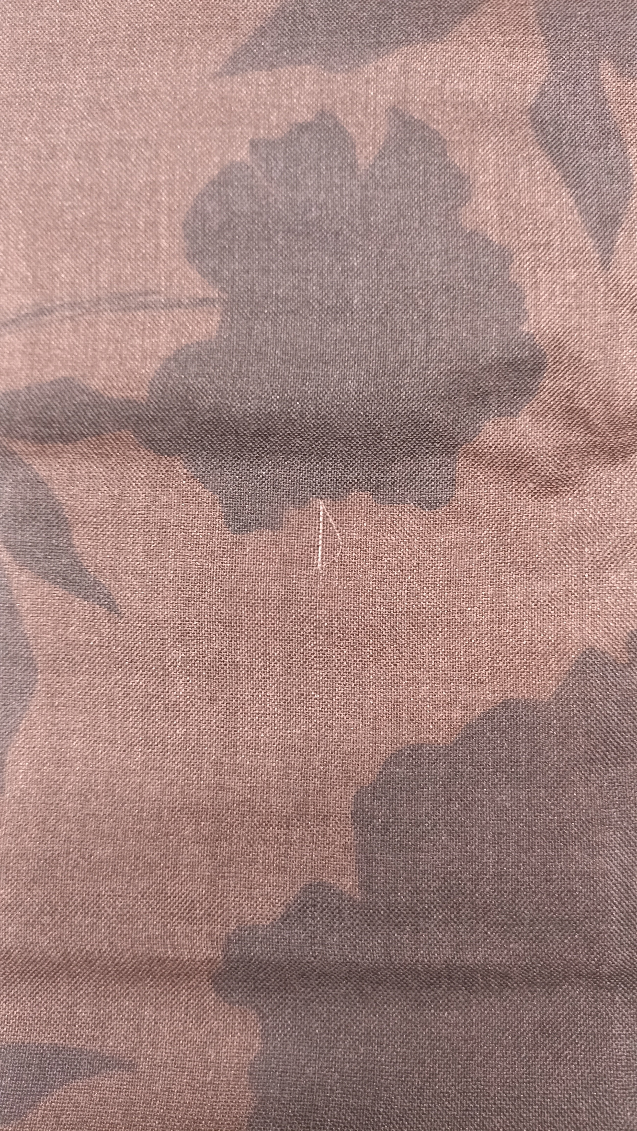 Brown Silk & Wool Scarf (with imperfection)