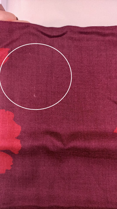 Burgundy Silk & Wool Scarf (with imperfection)