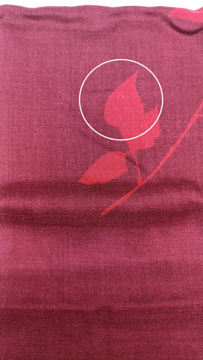 Burgundy Silk & Wool Scarf (with imperfection)