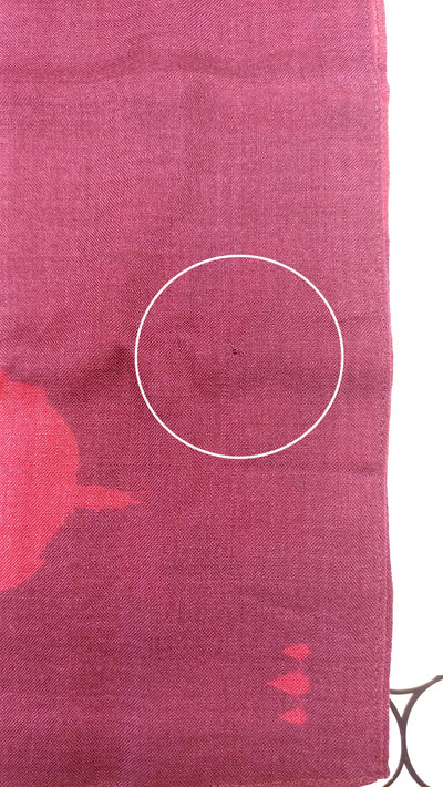 Burgundy Silk & Wool Scarf (with imperfection)