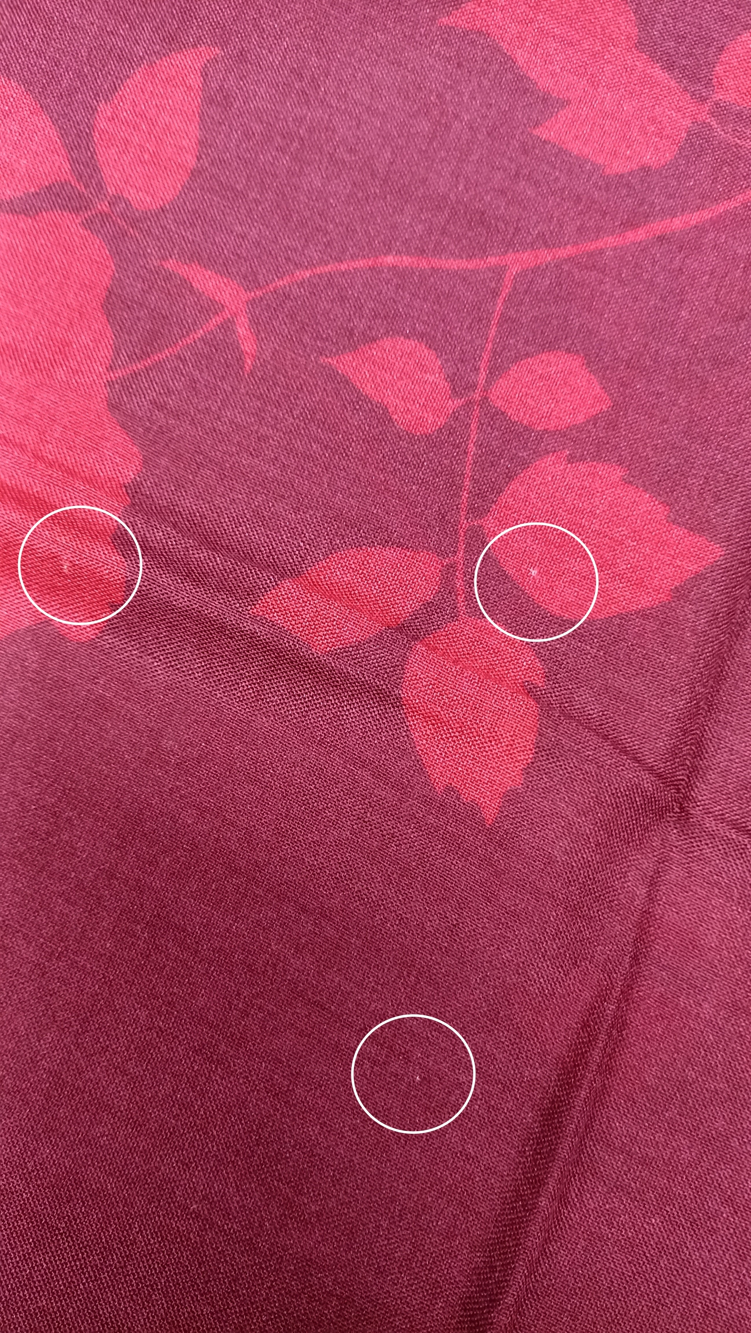 Burgundy Silk & Wool Scarf (with imperfection)
