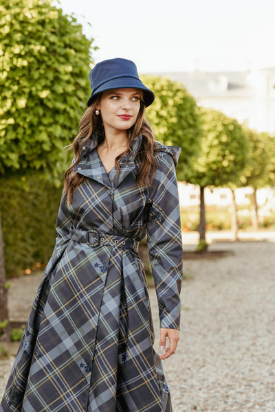blue dress coat womens Guinea Blue Velvet Dress Coat - Medium