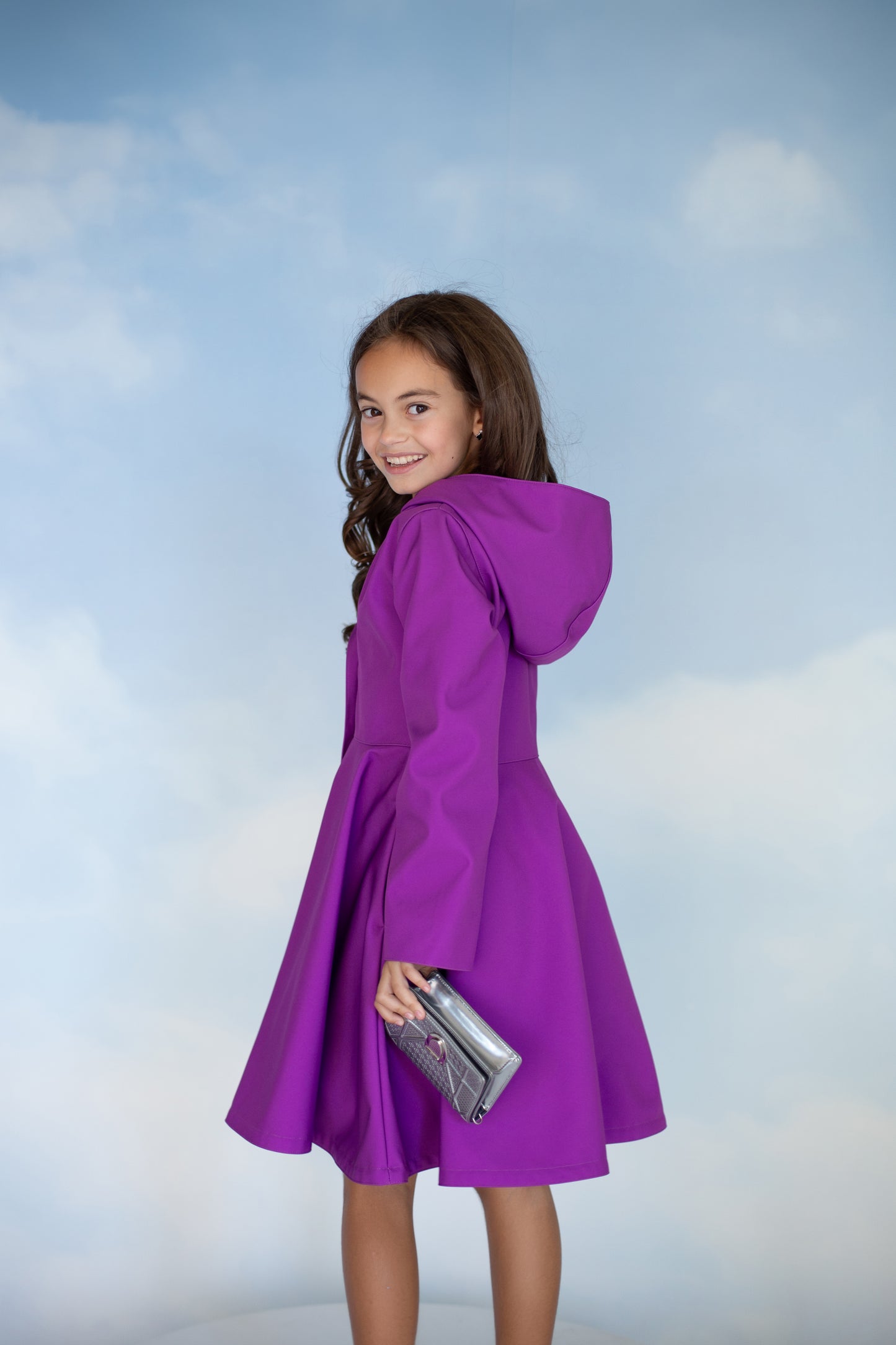 Girls' coat in daring fuchsia – a colorful wardrobe essential