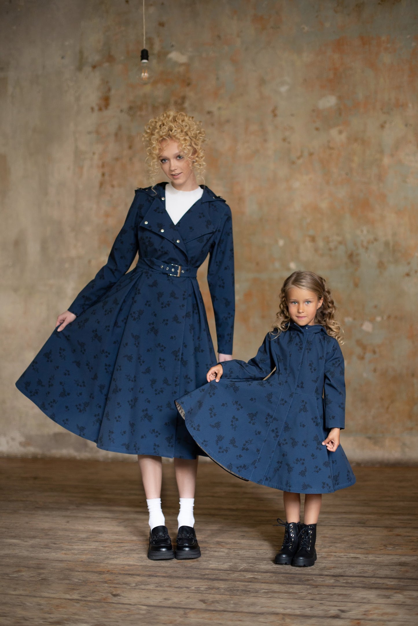 mommy and me set in blue