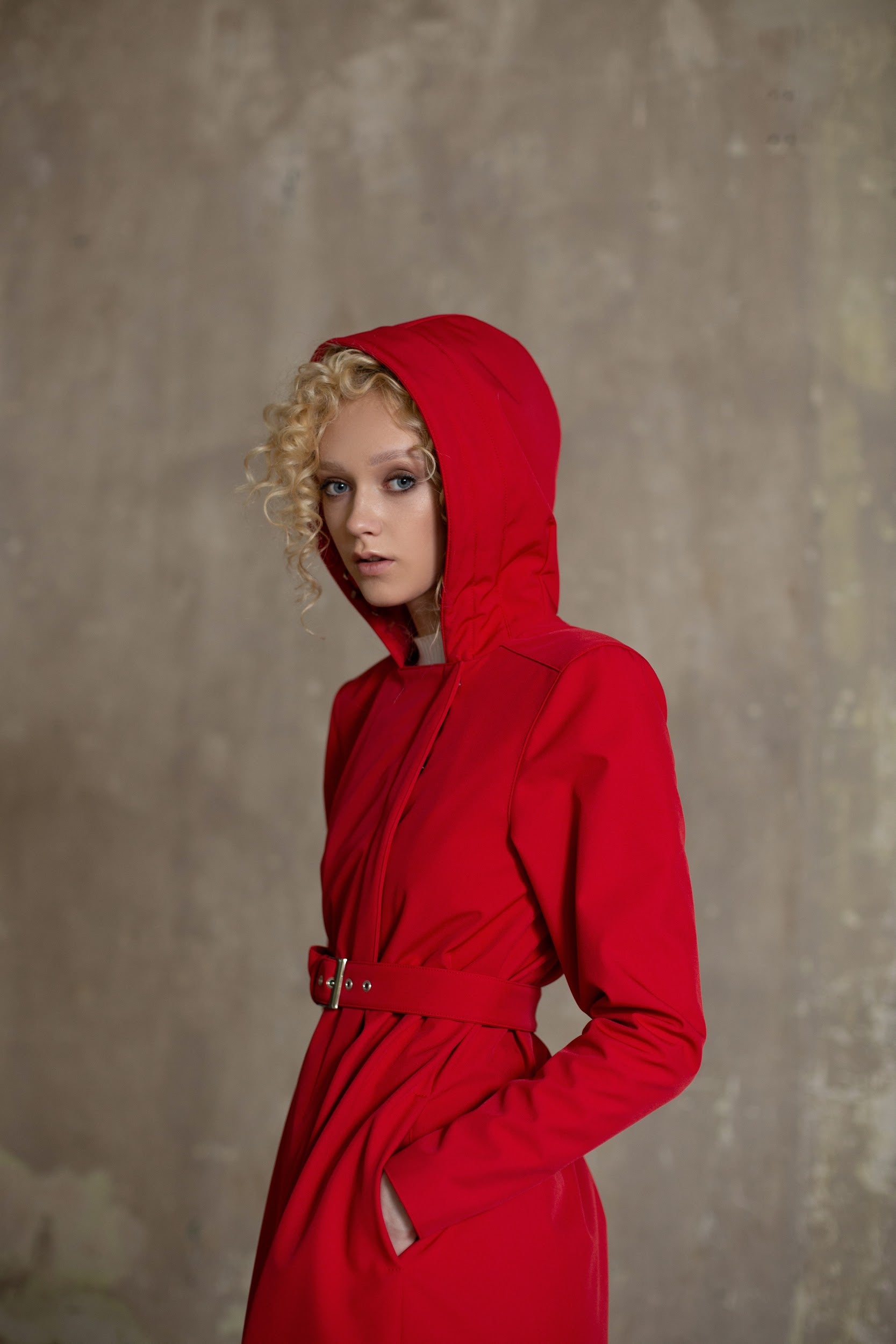 Red waterproof coat online