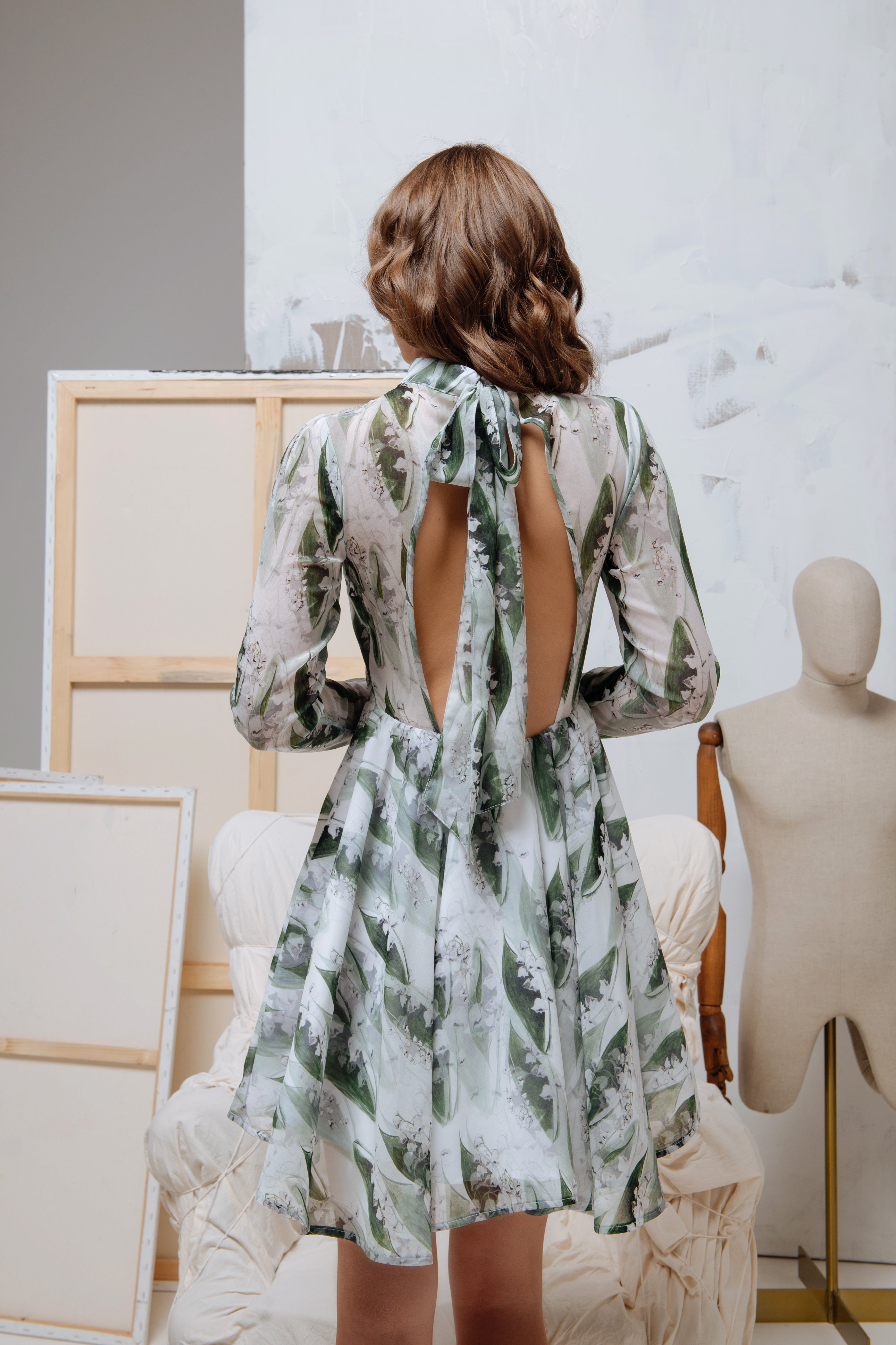 Backless Dress with Floral Print | Lily of the Valley RainSisters Backless Dress with Floral Print | Lily of the Valley RainSisters