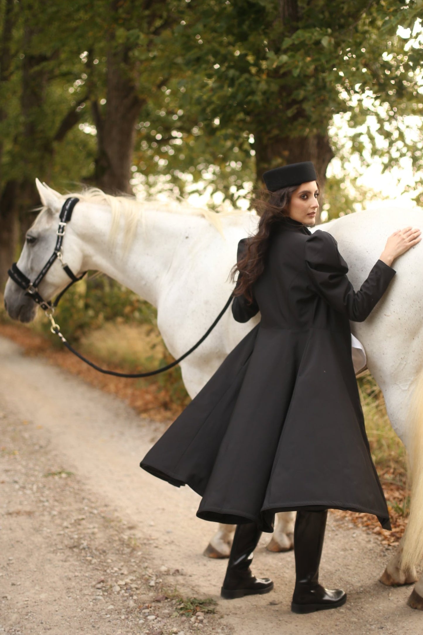 Black Coat by RainSisters with Balloon styled sleeves