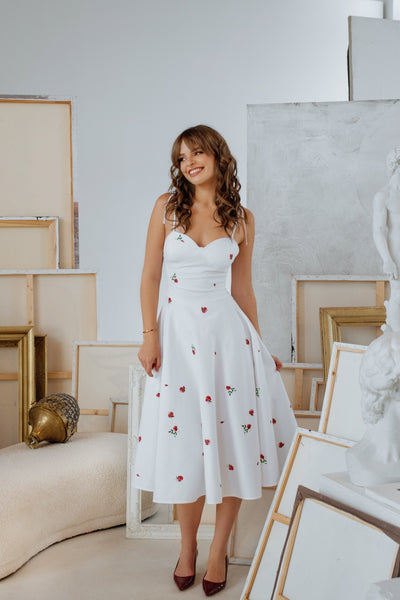 Fit and Flare Dress in White | Petite Fleur - 34 Fit and Flare Dress in White | Petite Fleur - 34