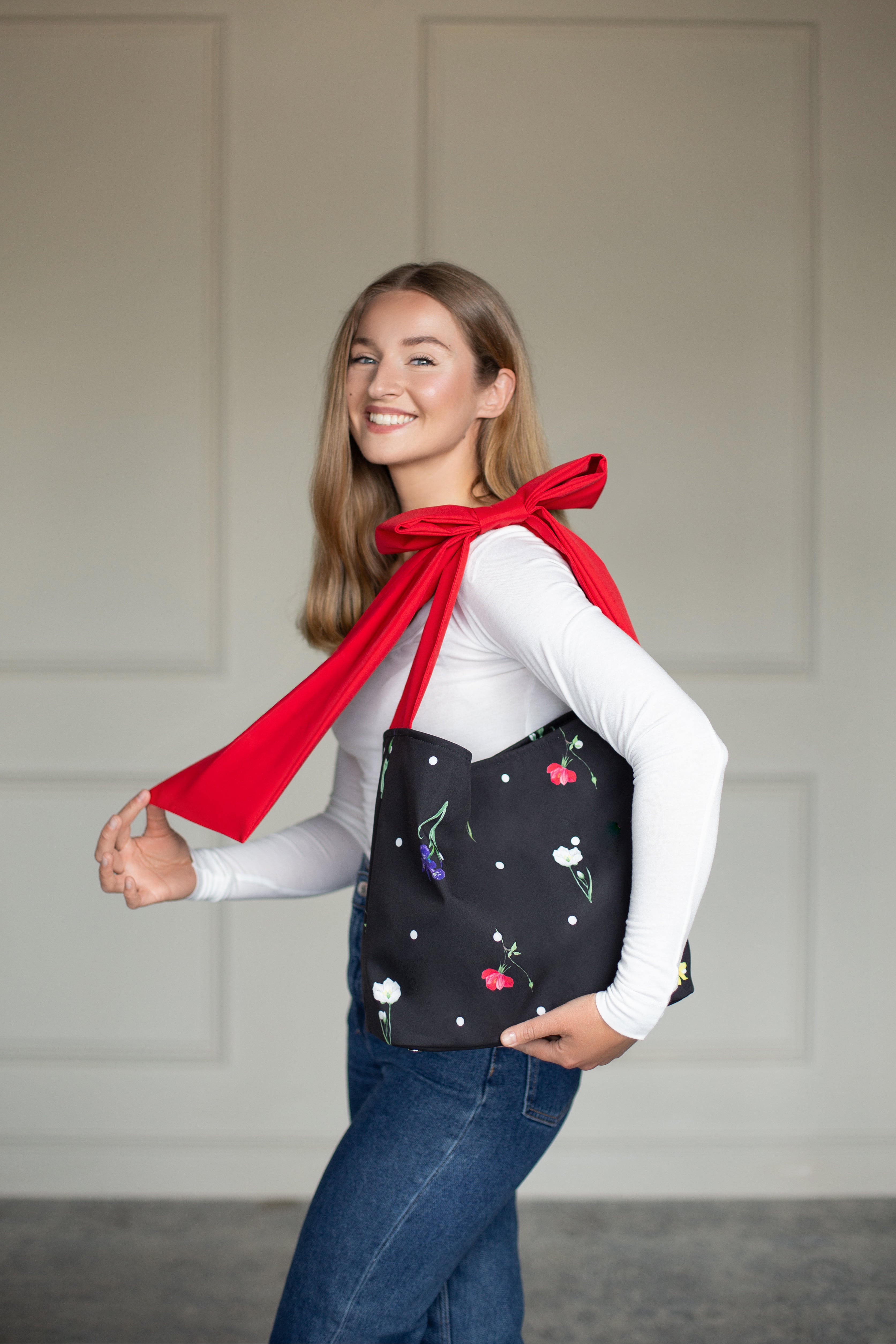 Bow Tote Bag | Cosmic Bloom