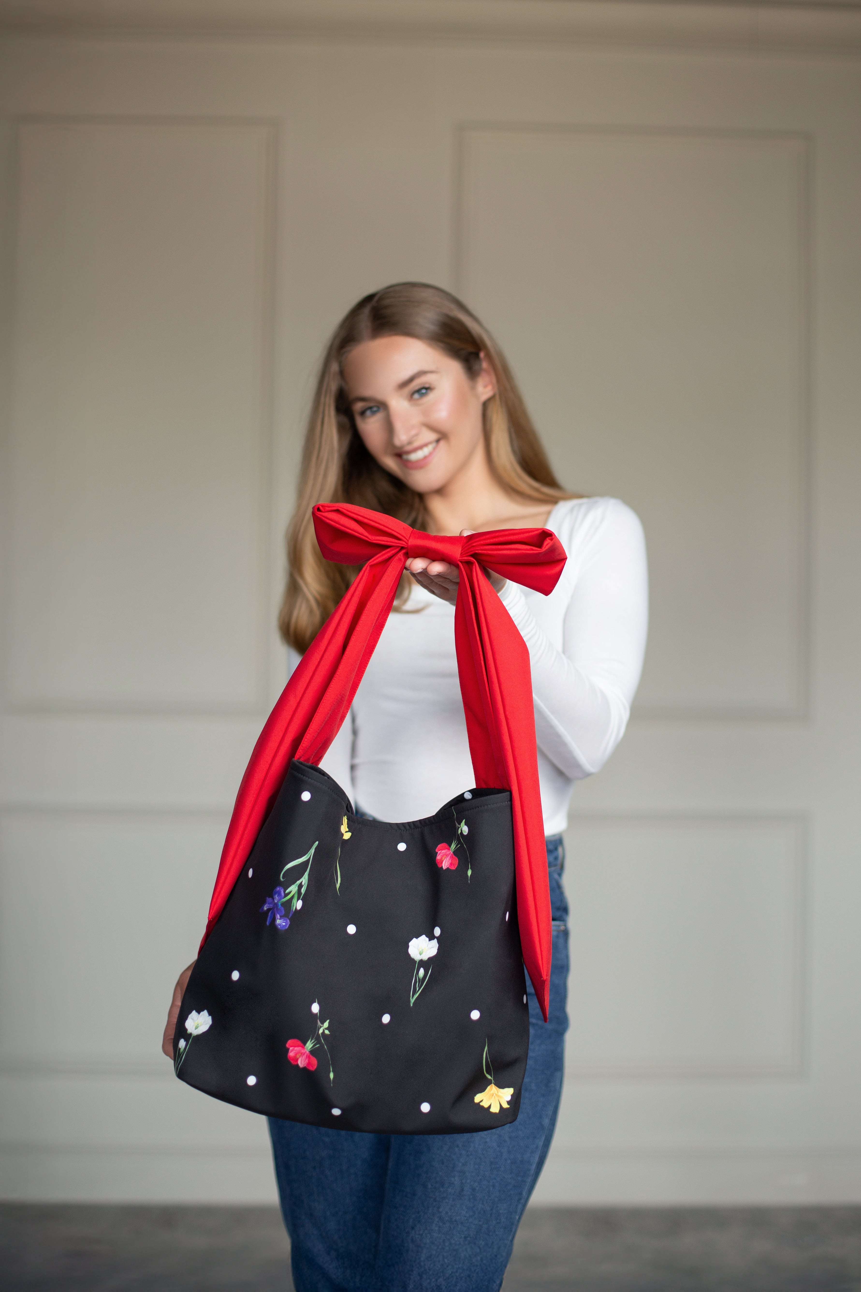 Bow Tote Bag | Cosmic Bloom