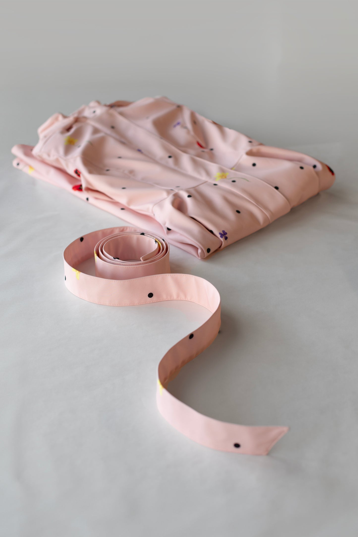 cotton candy soft pink tie belt