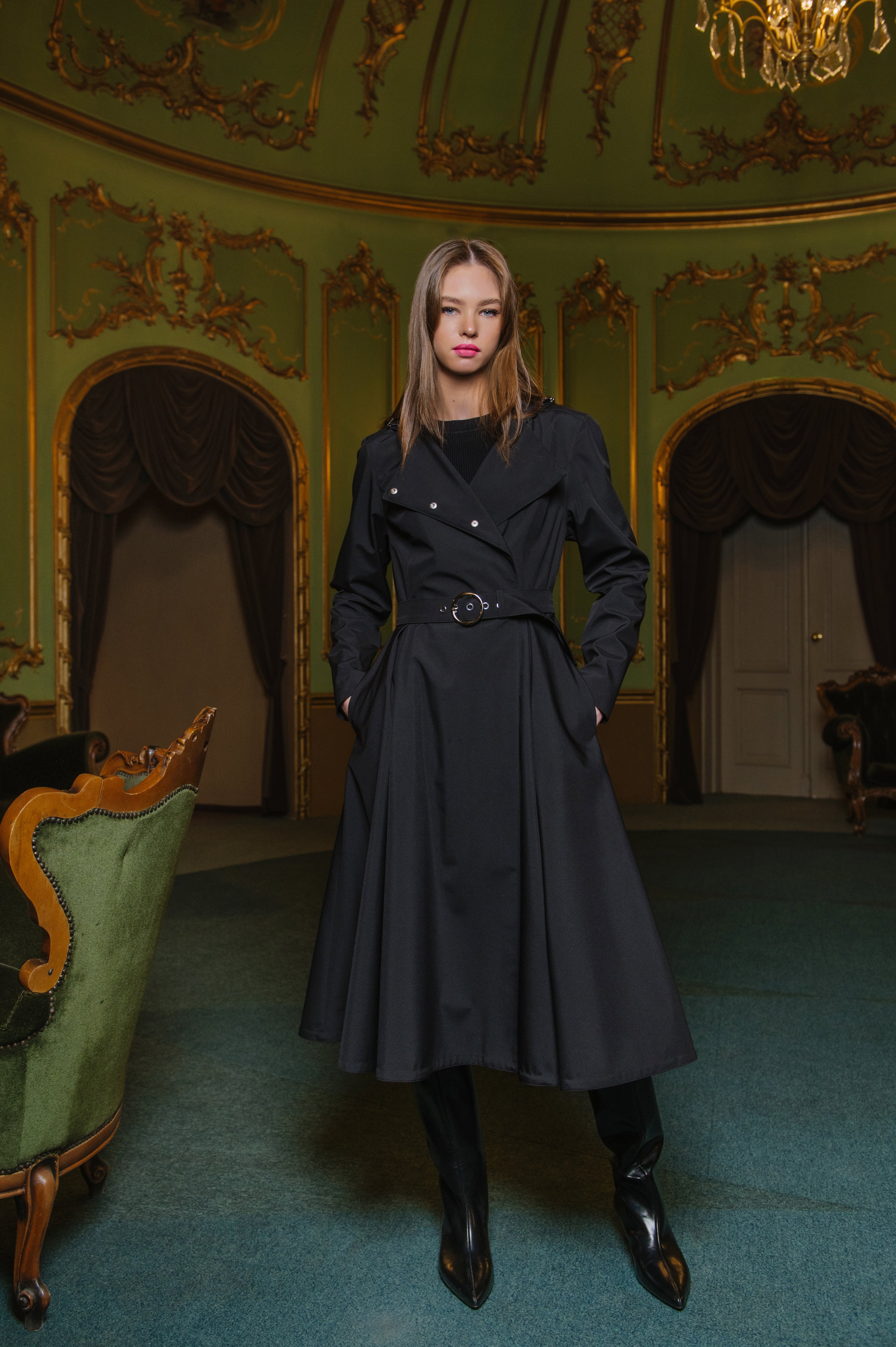 Double Breasted Trench Coat for Spring in Black | 'Timeless Black' –  RainSisters