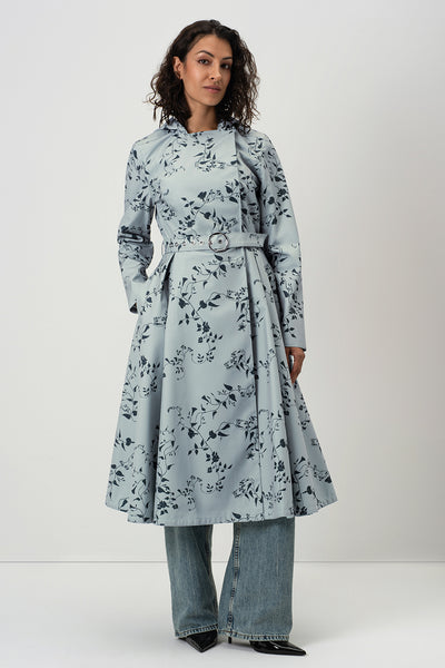 Double Breasted Trench Coat for Spring in Light Green | Minty Meadow