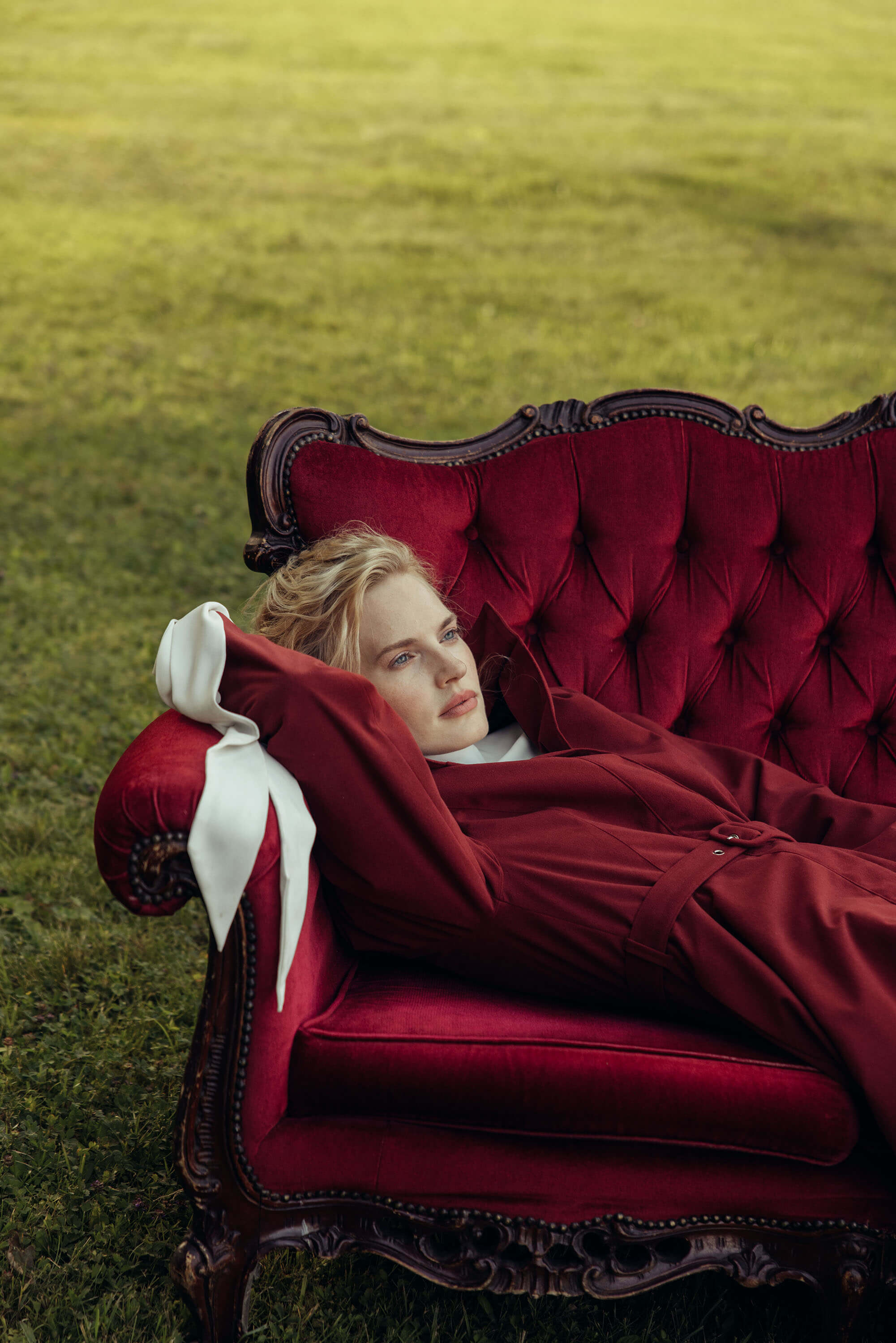 Deep Red Fit and Flare Winter Coat | Maroon in Winter