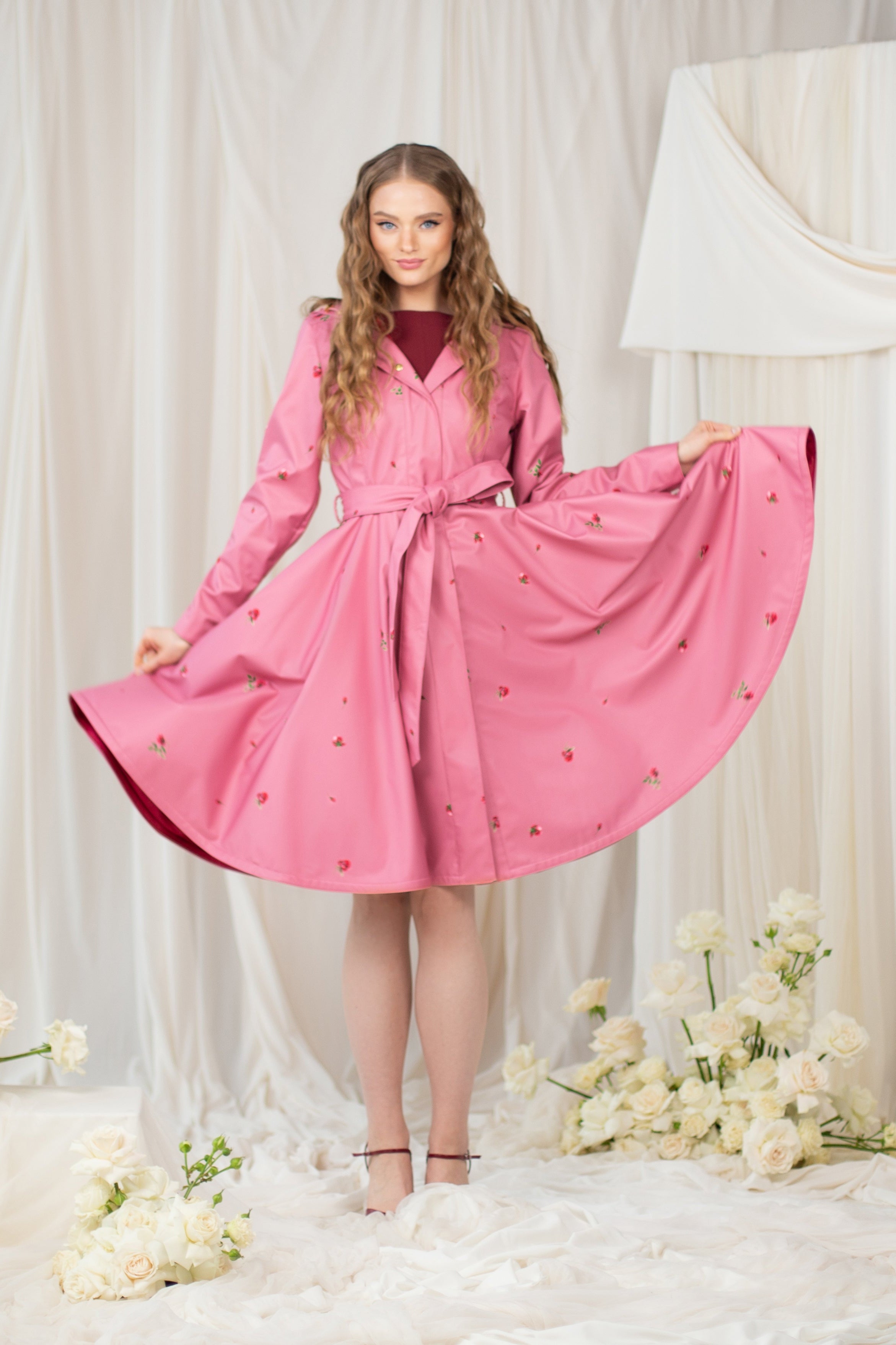 pink western dress Indo Silk Kurta Lehenga Set like texture with subtle stretch Isla Western Boots - American