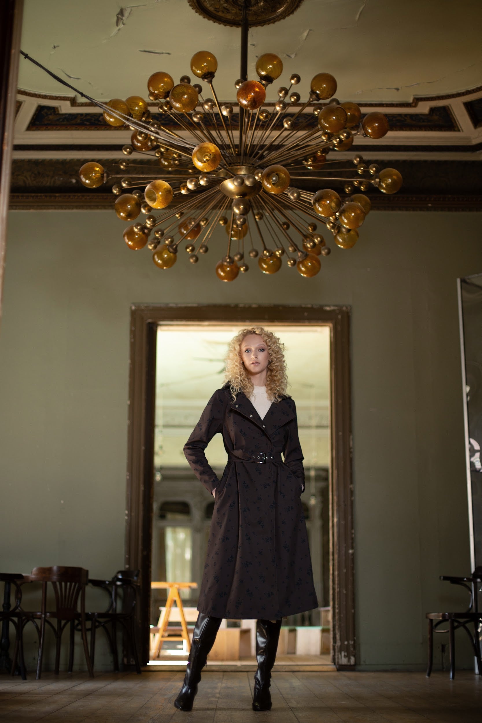 A-line coat in midi length