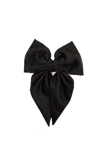 Black bow on a white background