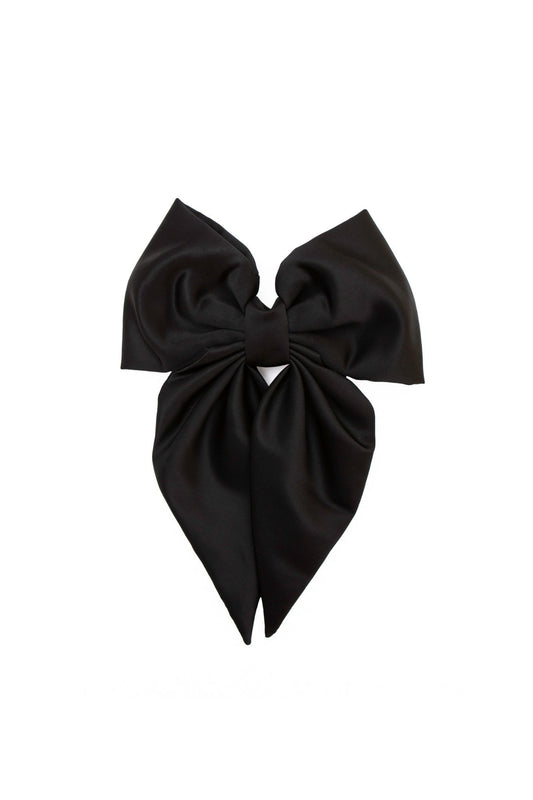 Black bow on a white background