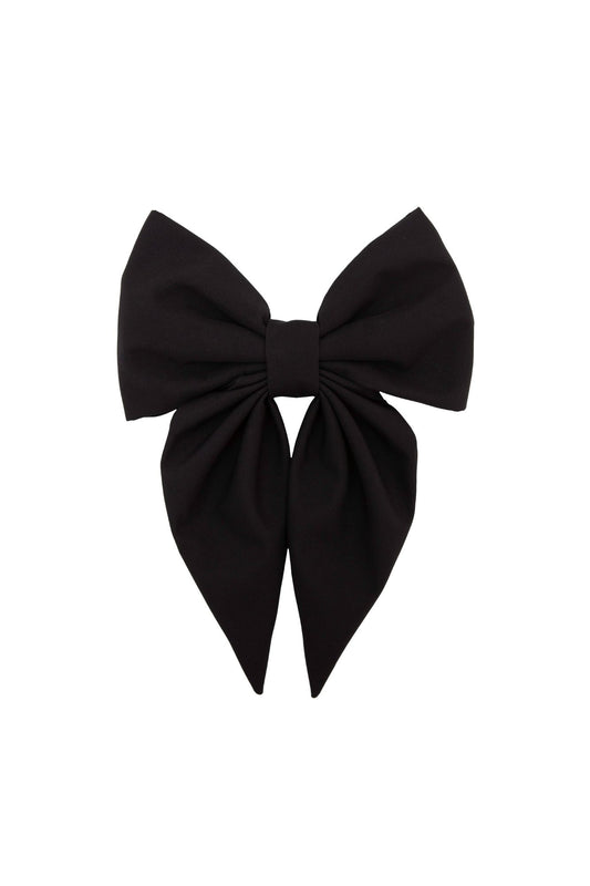 Black hairbow on a white background