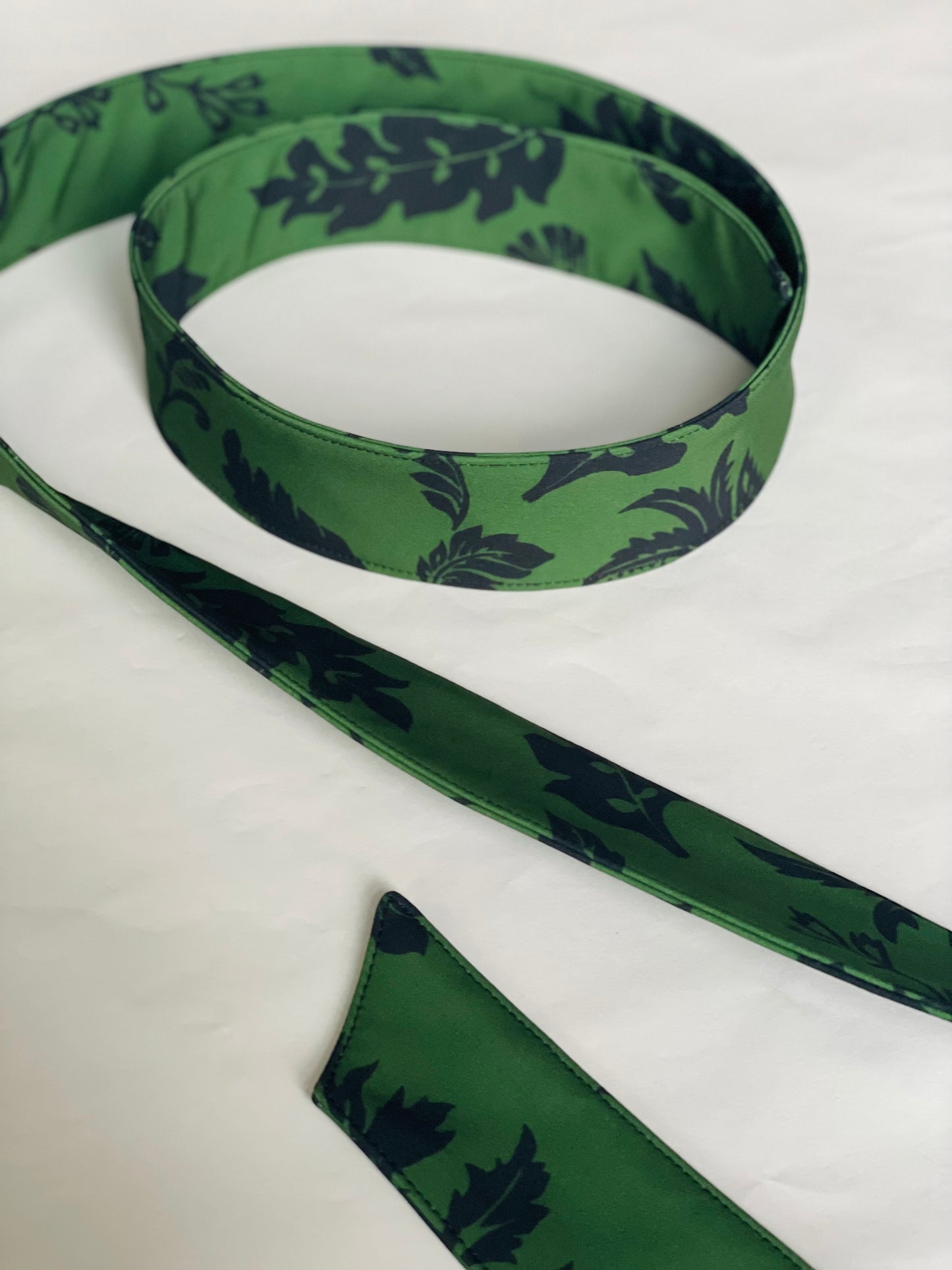 Green floral fabric belt | Forest Flower