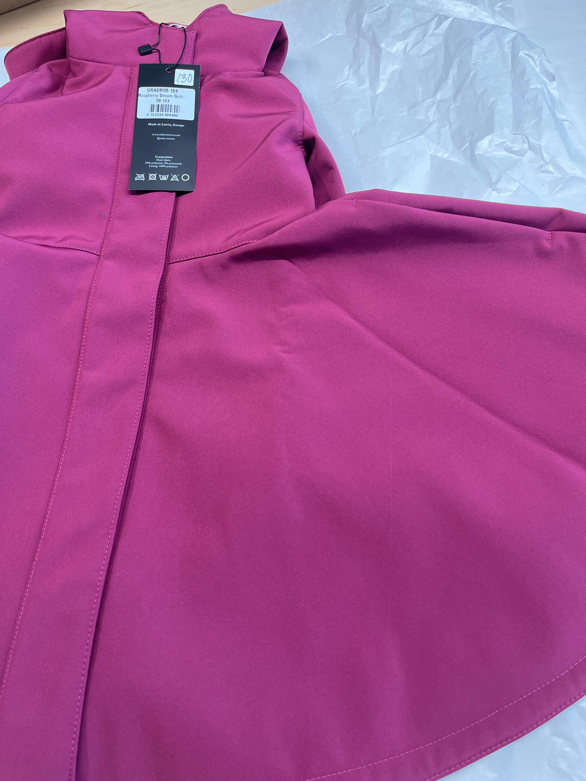 'Raspberry Dream' girls coat in size 98/104 (with imperfection)
