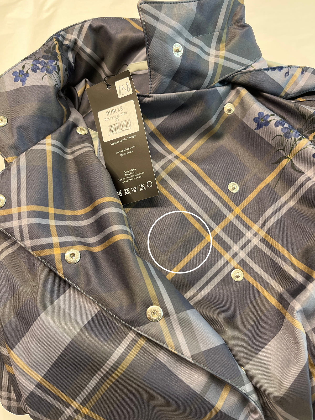 'Duchess in Blue' coat in size XS (with imperfection)