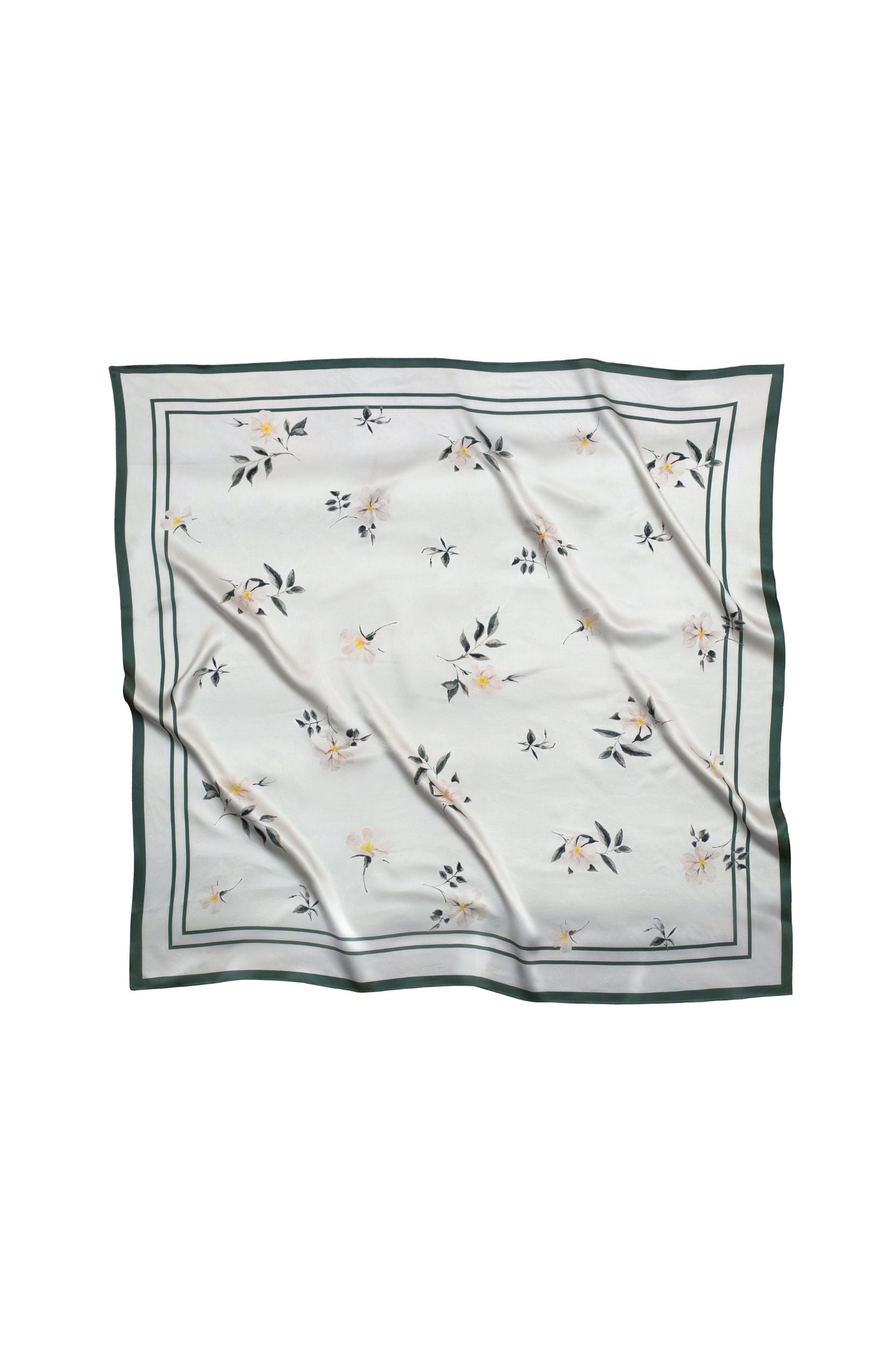 Floral patterned scarf on a white background