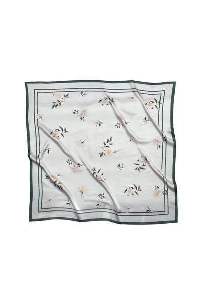 Floral patterned scarf on a white background
