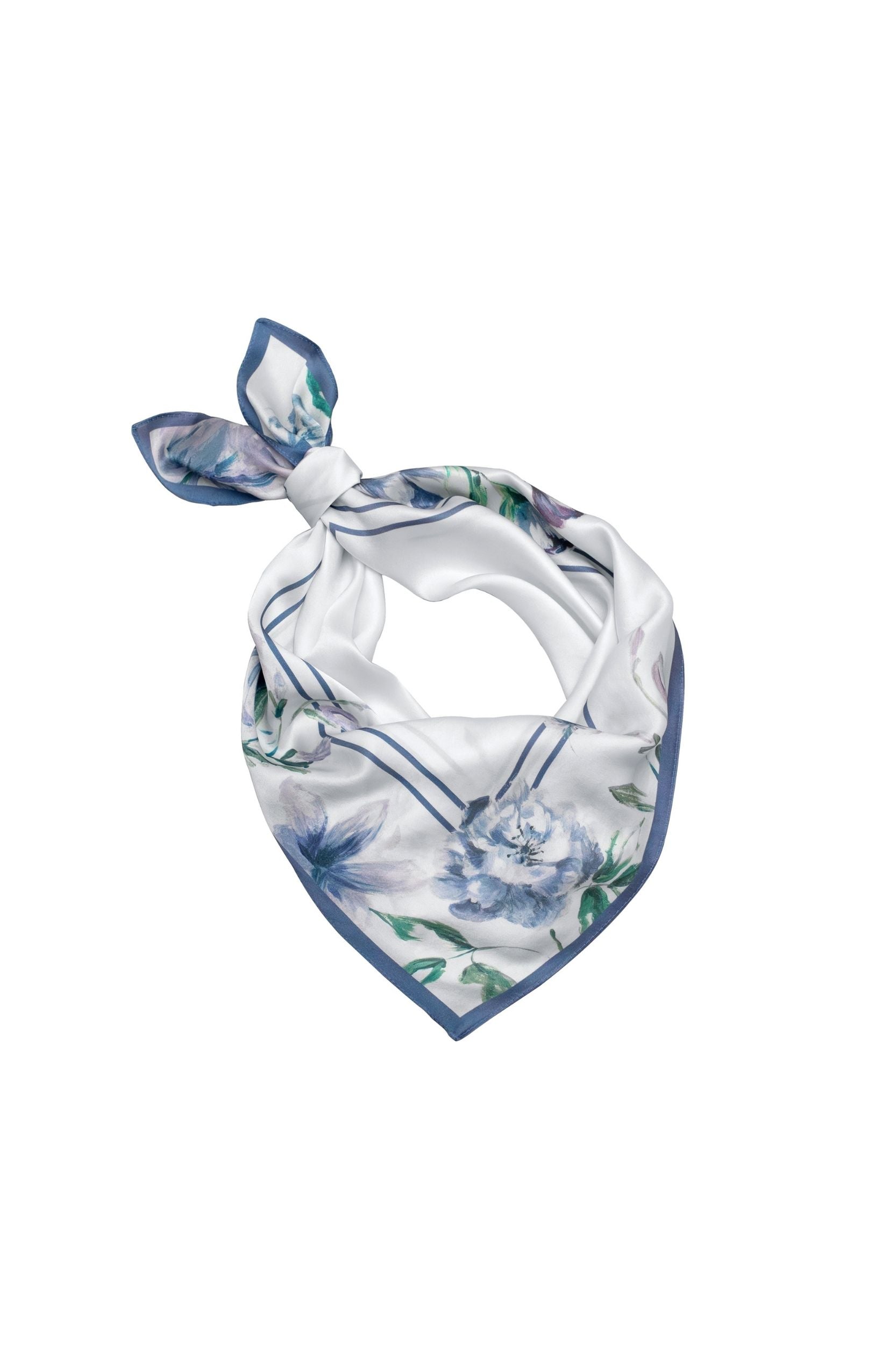 Floral patterned scarf on a white background
