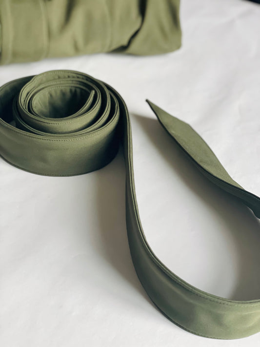 Solid khaki green color belt | Moss Green