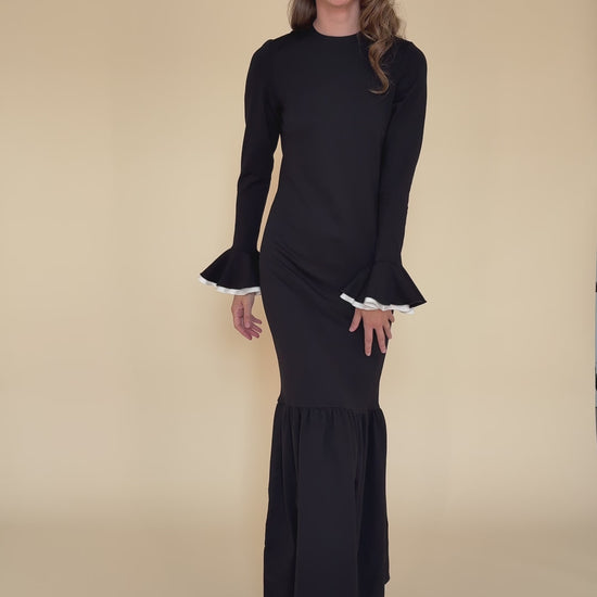 quiet elegance black maxi dress by rainsisters in a movement.