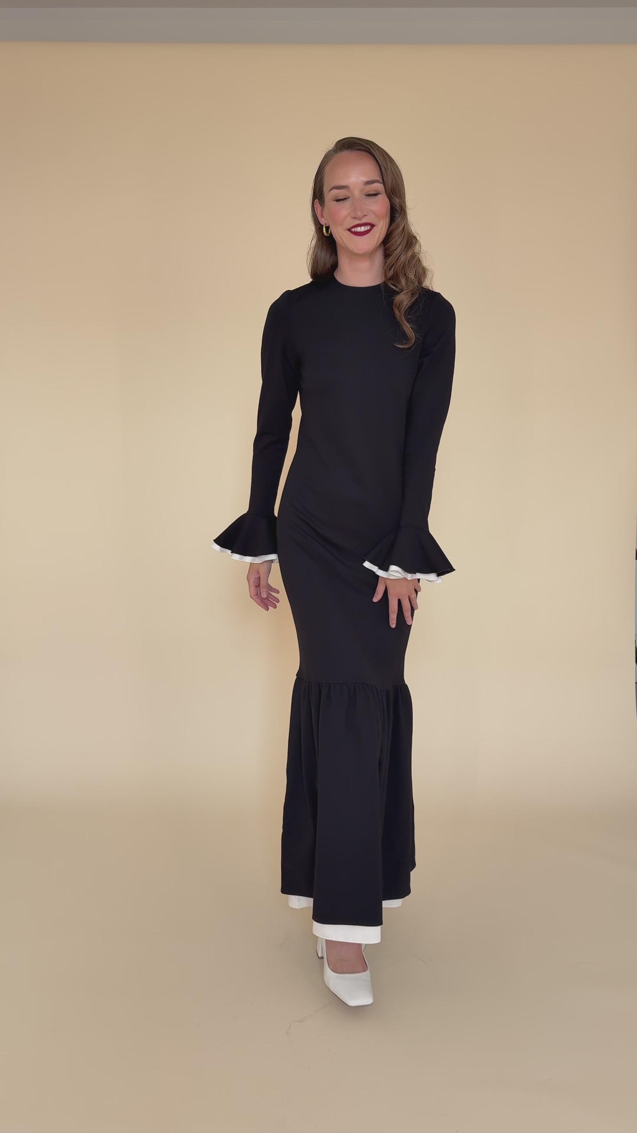 quiet elegance black maxi dress by rainsisters in a movement.